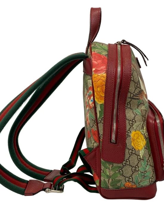 GUCCI GG Supreme Tian Small Back 427042 Bordeaux Beige Multi PVC Leather main image 14
